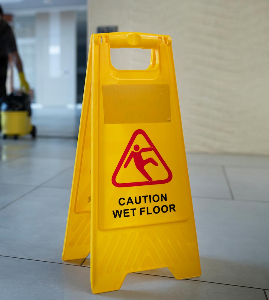 Cleaning service wet floor